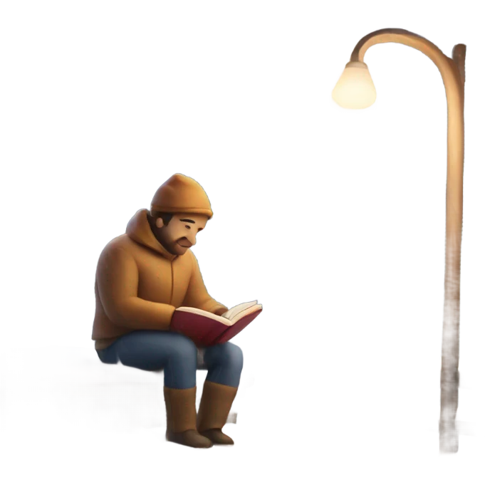 reading in the snow while it’s snowing  emoji