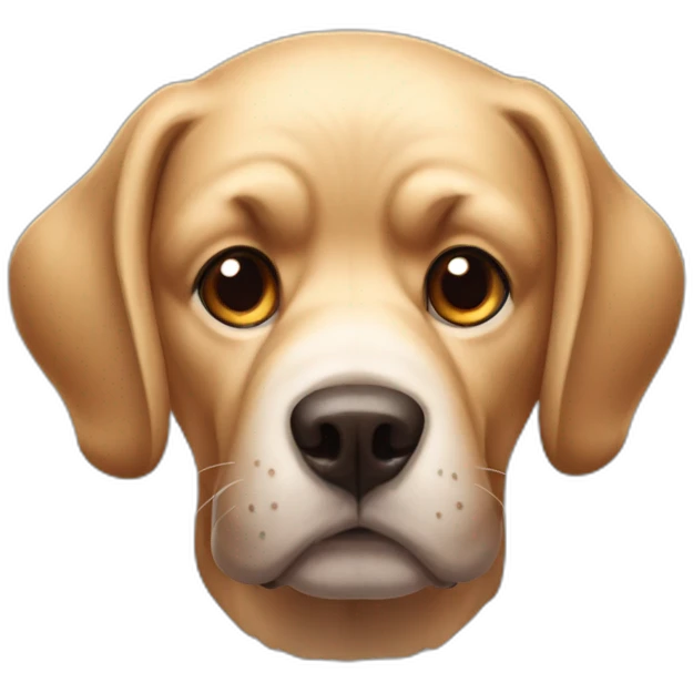 Buff dog emoji