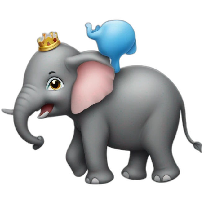 un dauphin sur un elephant emoji