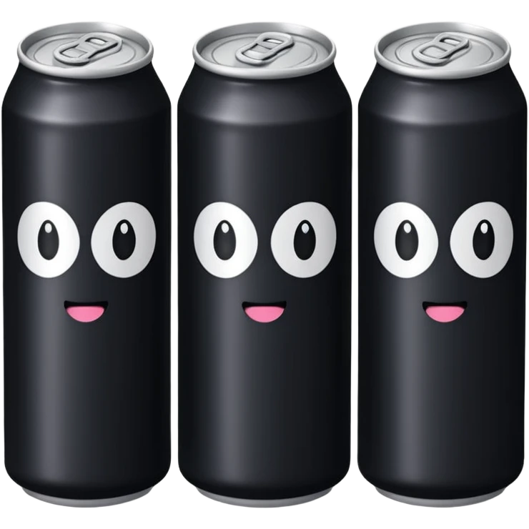 5 cans of gothic soda placed in line emoji