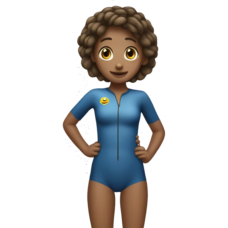 girl who can’t swim and have dwimming wheel emoji