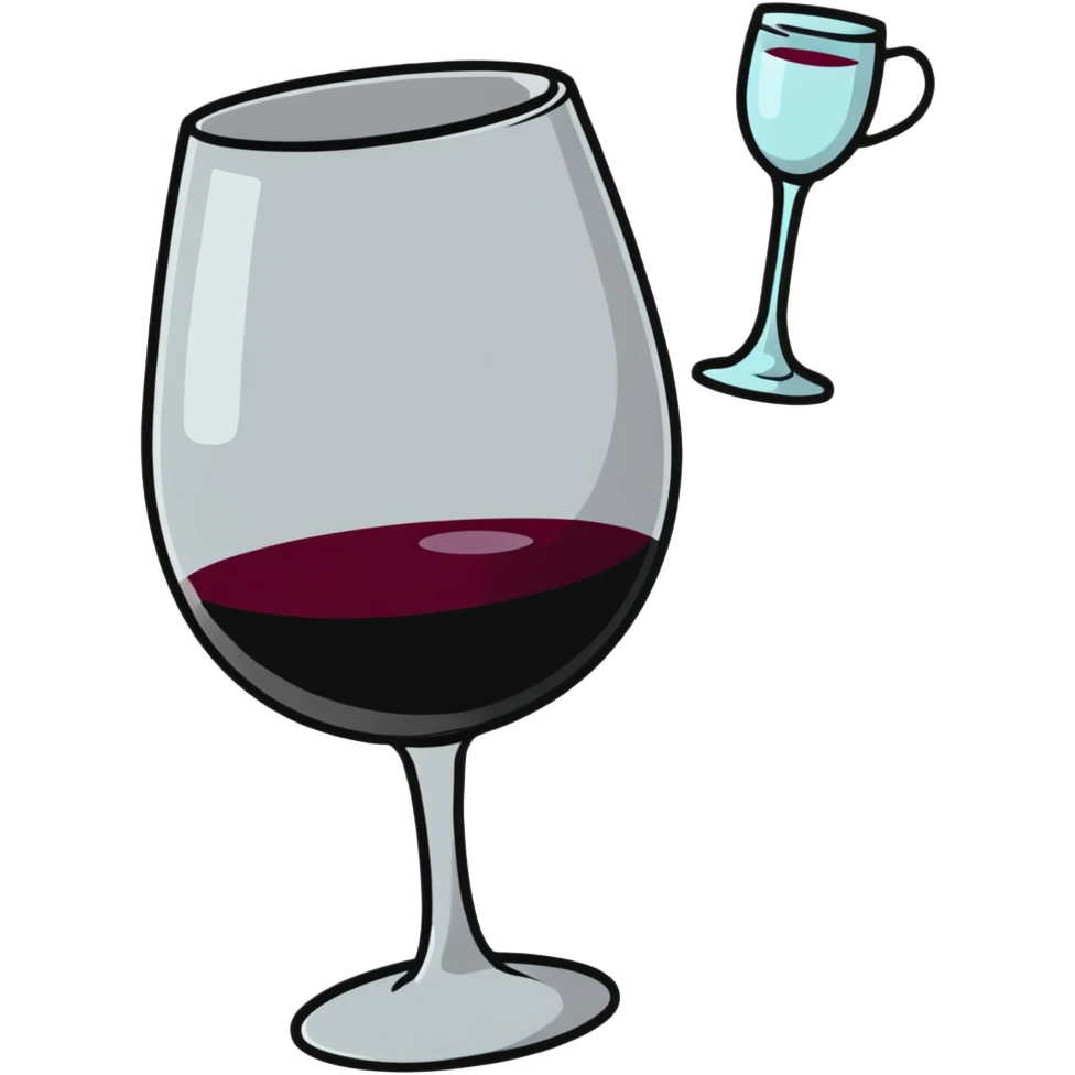 silver cup with wine emoji