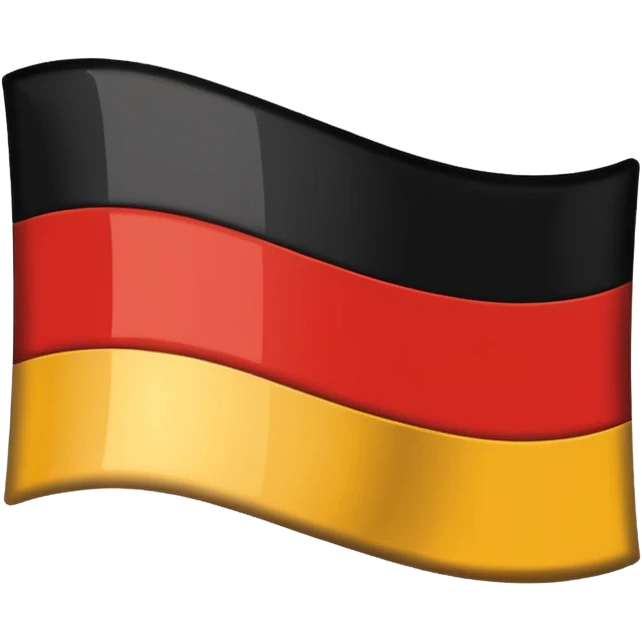 German flag but replace the red for white emoji