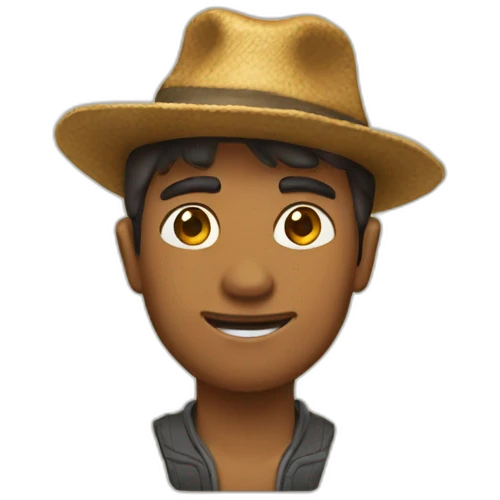 men with dinasour hat emoji