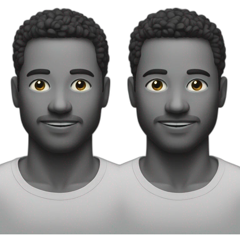 Two pictures of the same man, one happy one sad emoji