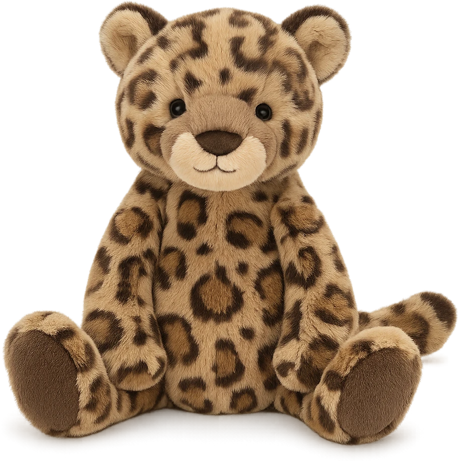 jellycat stuffed plush clouded leopard emoji