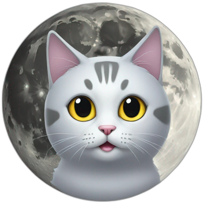 Moon-cat-funny emoji