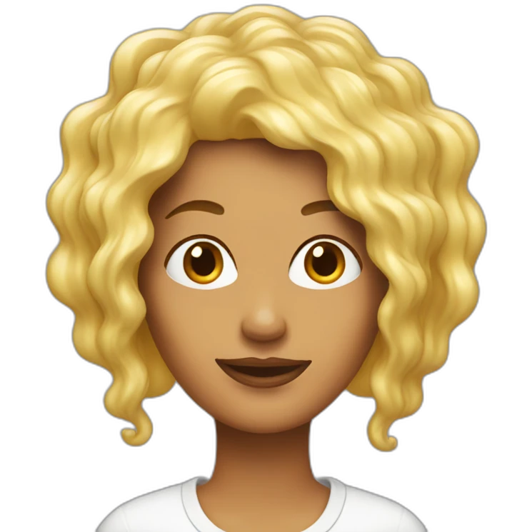 Woman with in dripping mayonnaise in hair emoji
