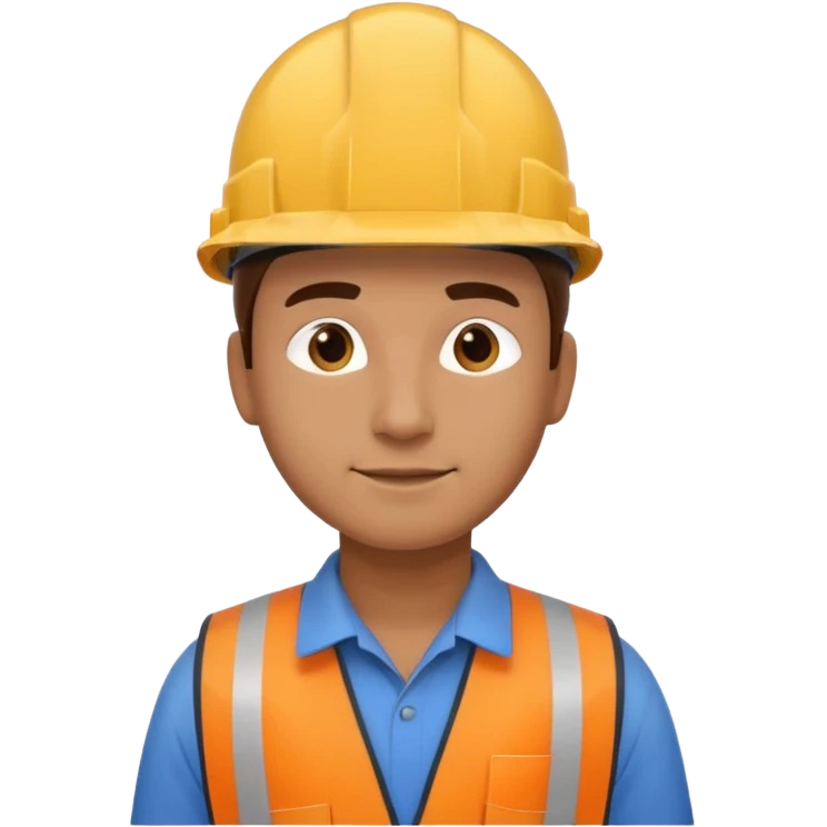 side view engineer wearing a hard hat  emoji
