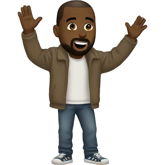 kanye waving emoji
