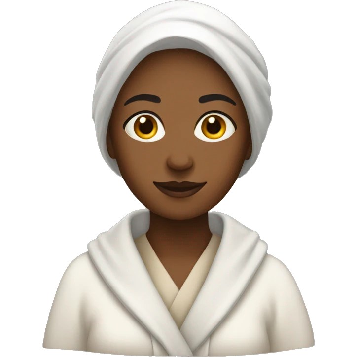 Lady wearing robe emoji