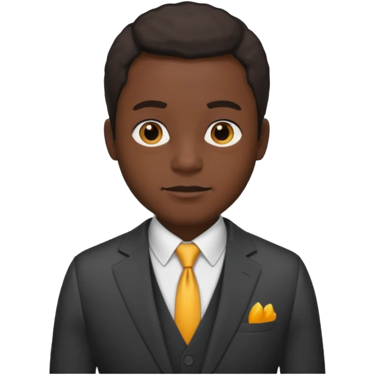 Black man in three-piece suit emoji