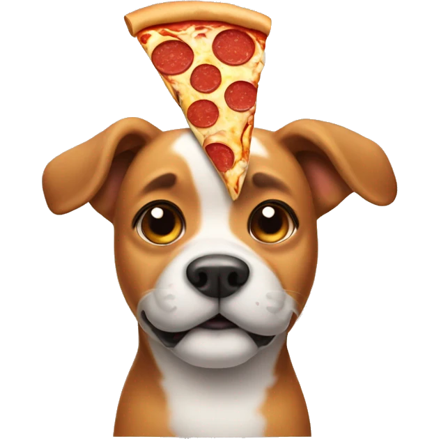 Dog with pizza  emoji