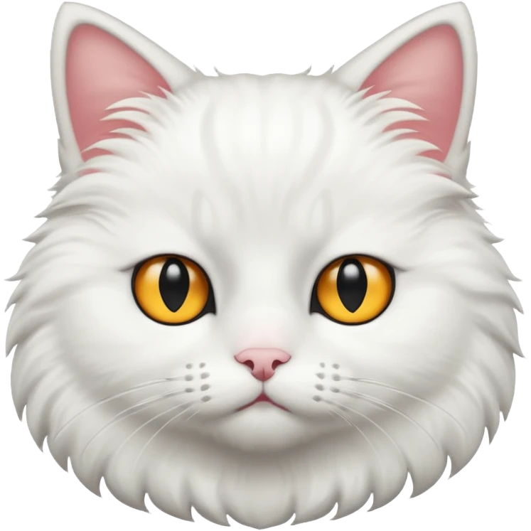 white cat black eyes emoji