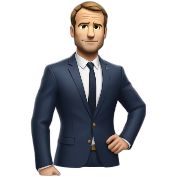 Macron qui joue à fortnite emoji