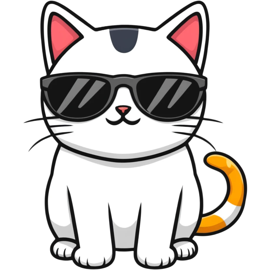 Cat with sunglasses emoji