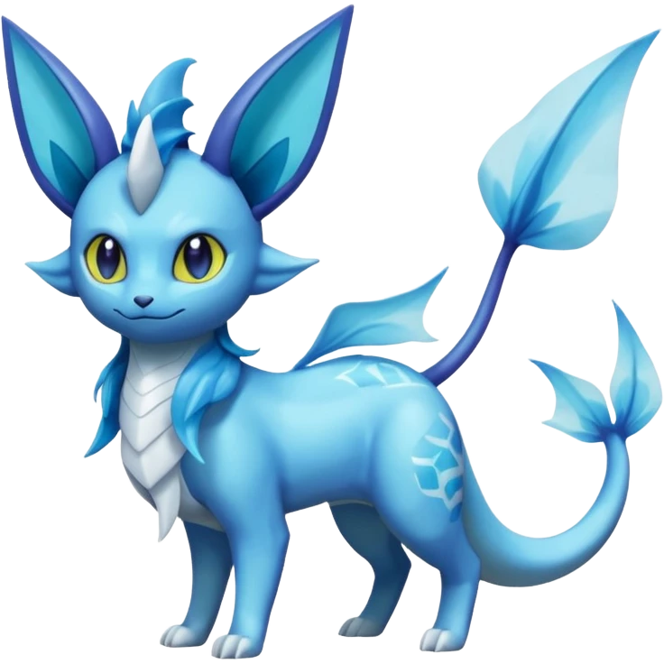 Lumineon-Vaporeon-Espeon-Amaura-Glaceon-Dragonair-Fakémon-hybrid-creature (full body)  emoji