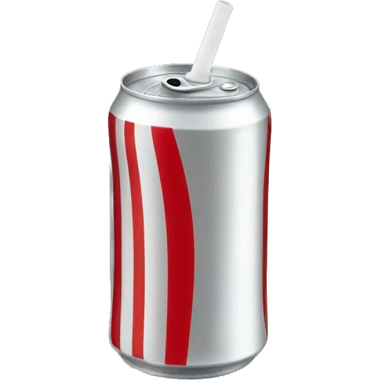 diet coke can with striped straw emoji