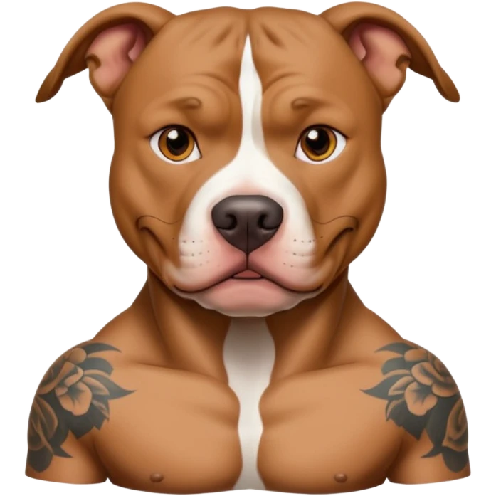 pitbull with tattoo emoji