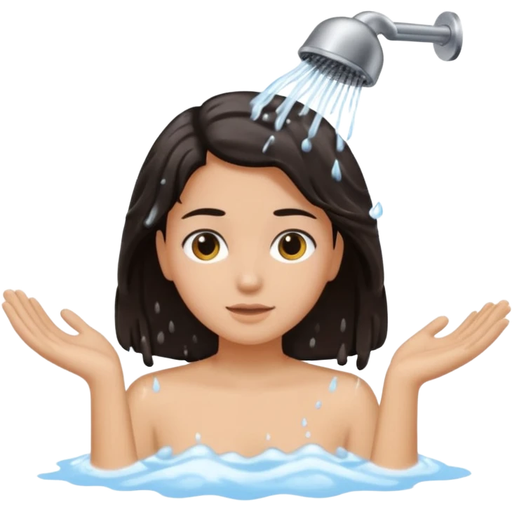 Hair washing emoji