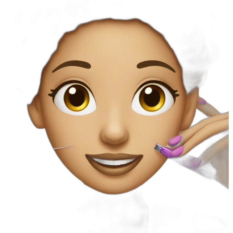 girl working in a nail salon emoji
