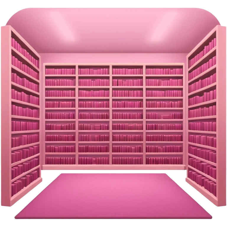 make a library with pink colors emoji