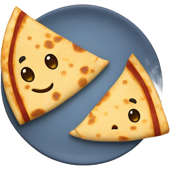 Quesadilla with loved emoji