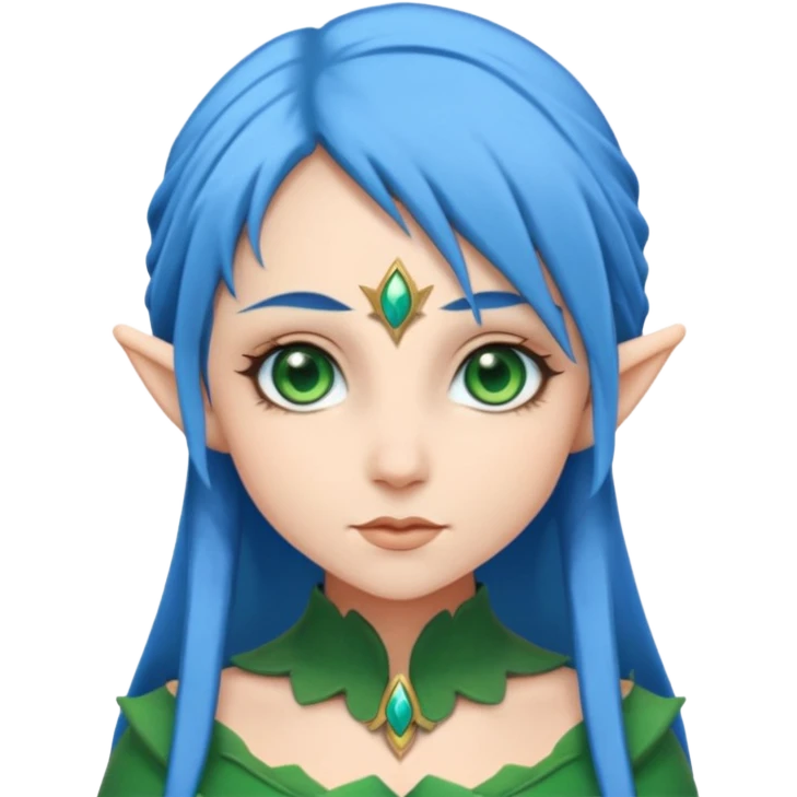elf woman with blue hair emoji