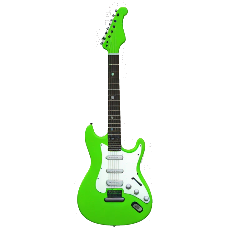 Neon green electric guitar emoji