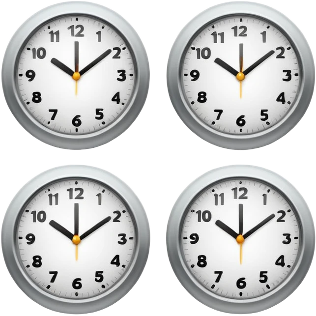 simple clock icons emoji