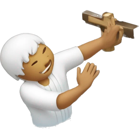 man being baptised emoji