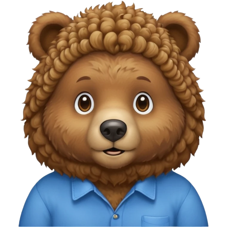 curly bear with shirt emoji