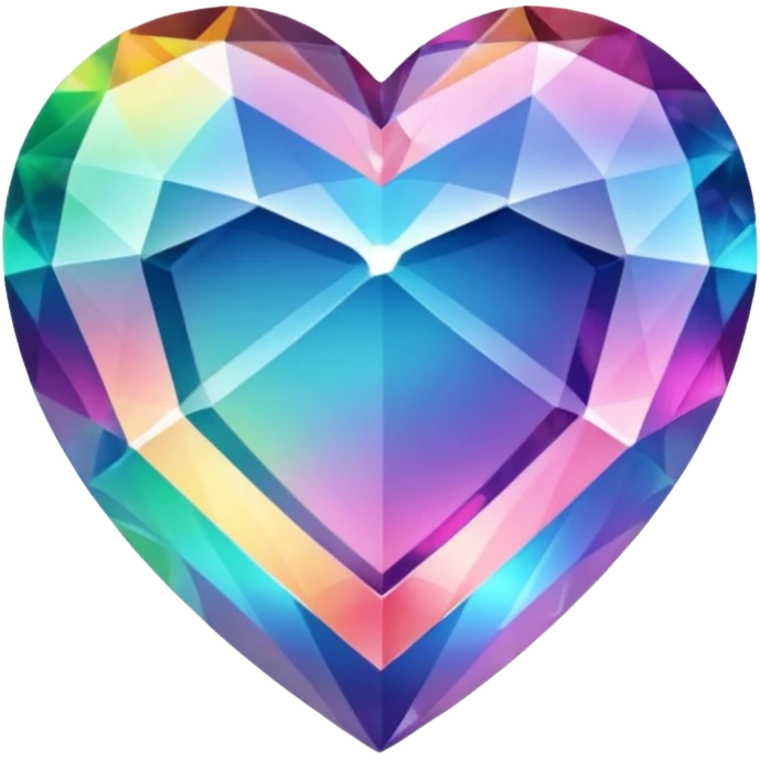colorful crystal heart emoji
