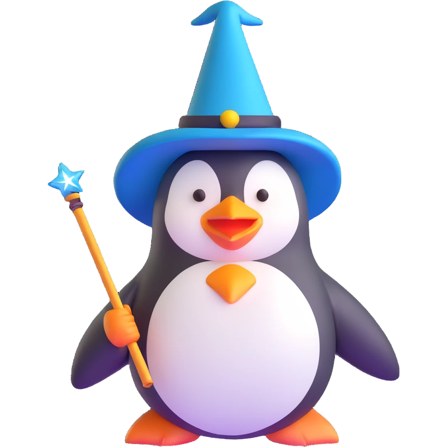 penguin wizard emoji