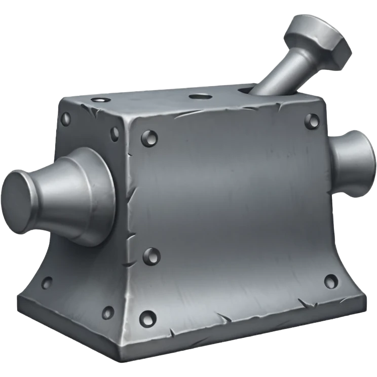 Rectangular anvil with one cone-like end emoji