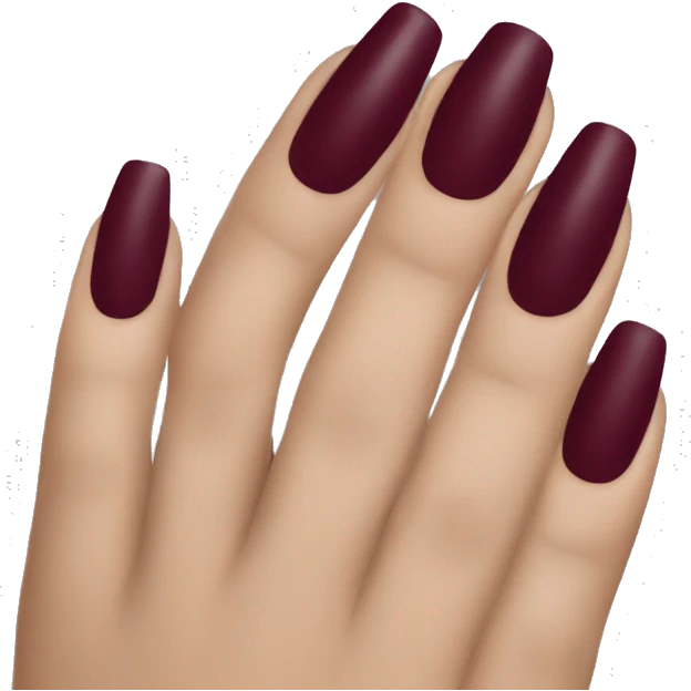 Burgundy nails emoji