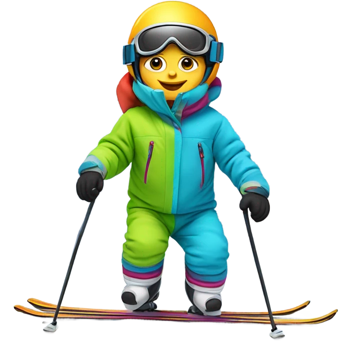 Baby skiing  emoji