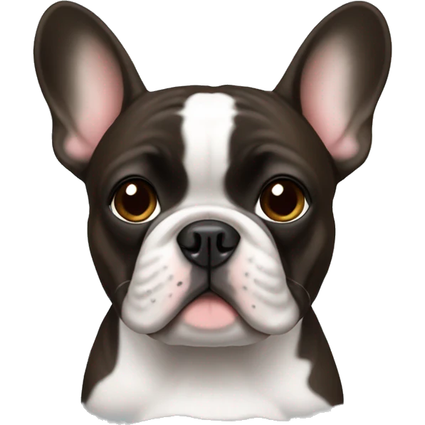 French bulldog brunette emoji