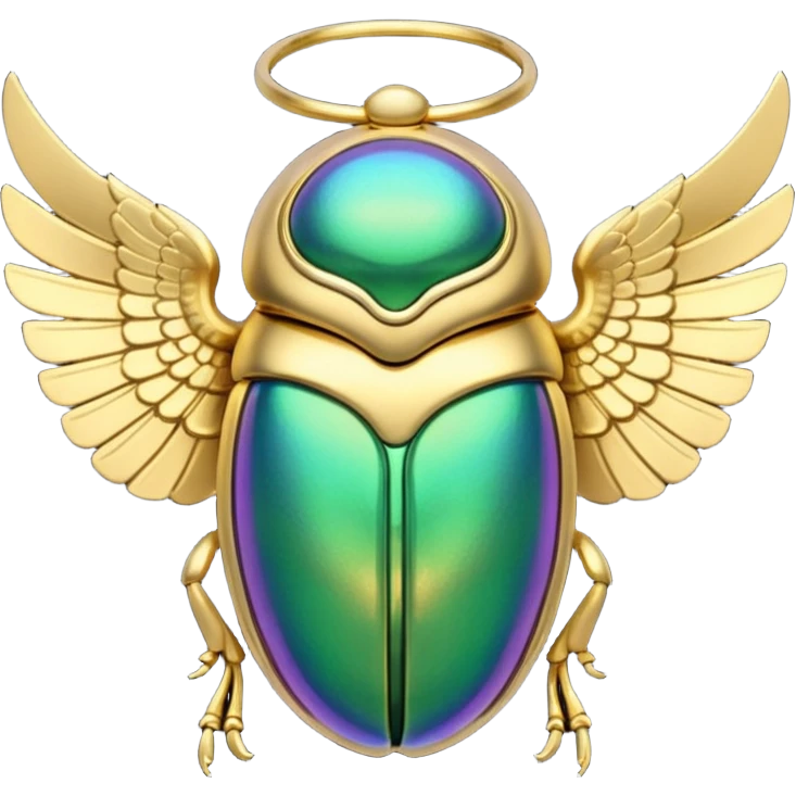 Beautiful scarab with angel wings  emoji