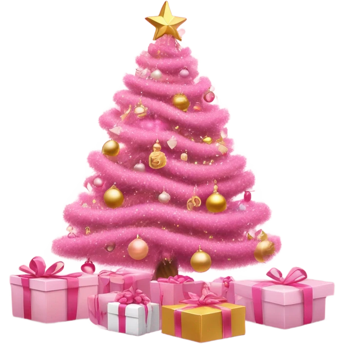Pink christmas emoji