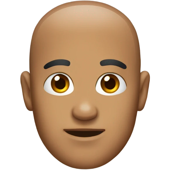 Head with “m” shaved on it emoji