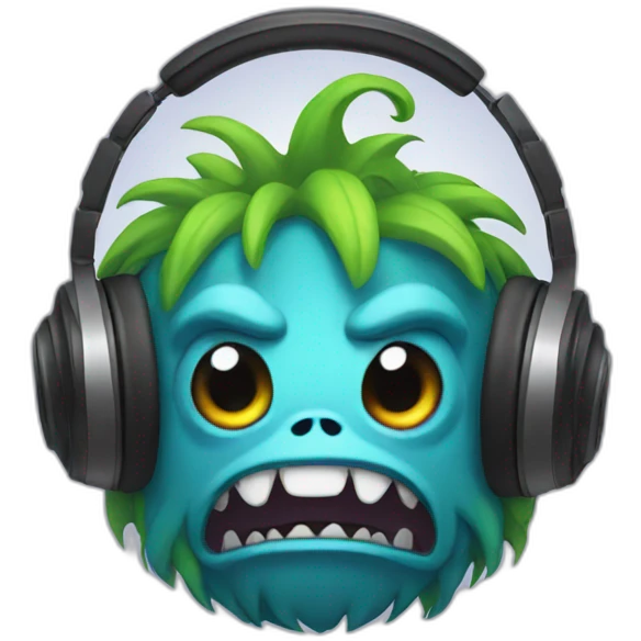 monster with headphones emoji