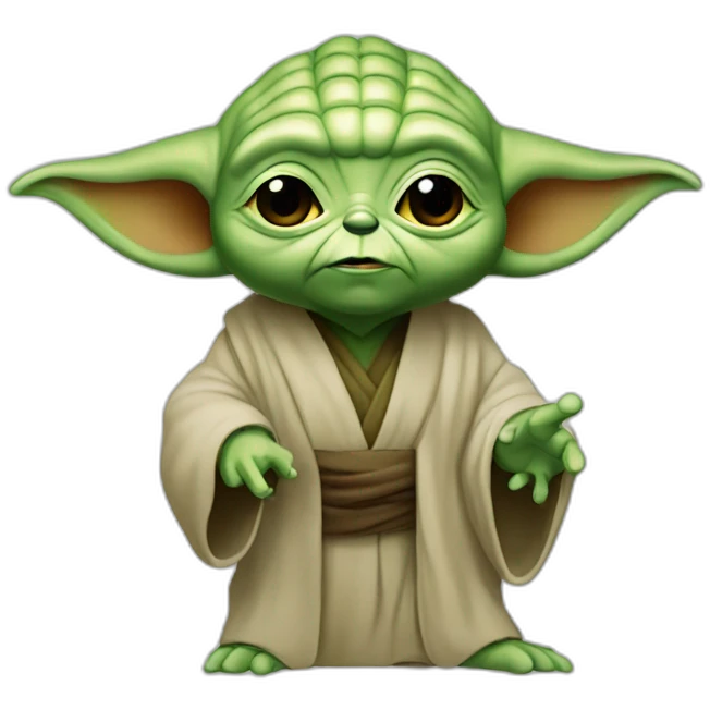 Yoda qui fait un pousse vert le haut emoji