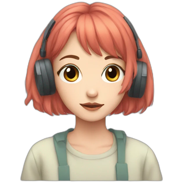 Lofi beats girl emoji