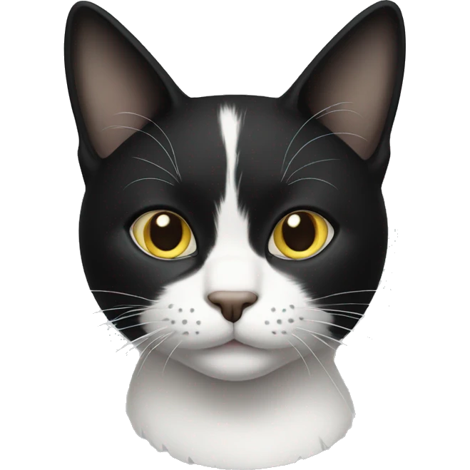 black and white cat emoji