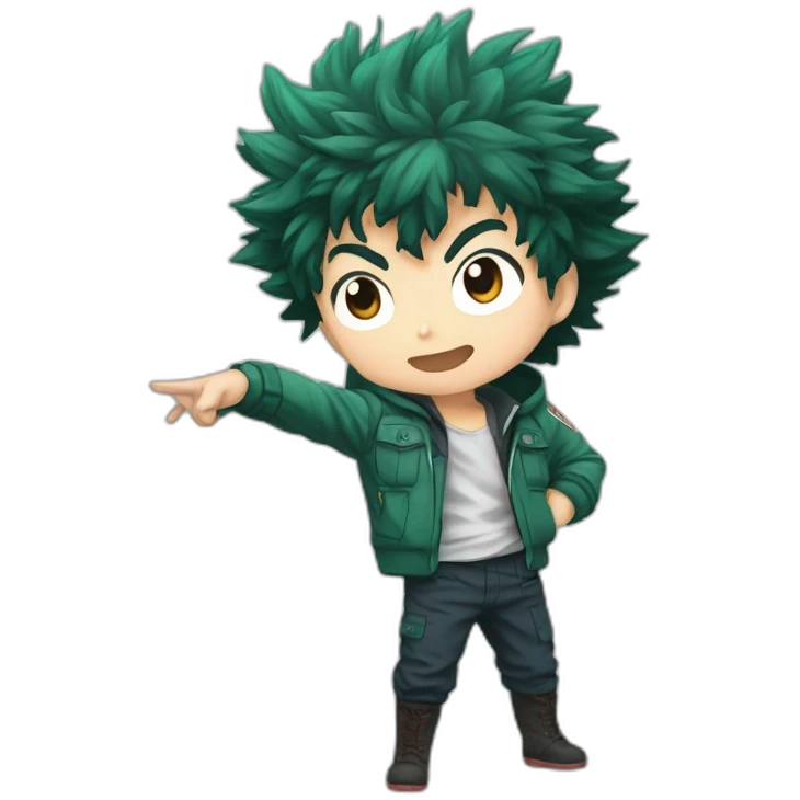 Izuku Midoriya qui a le pouce en l'air emoji