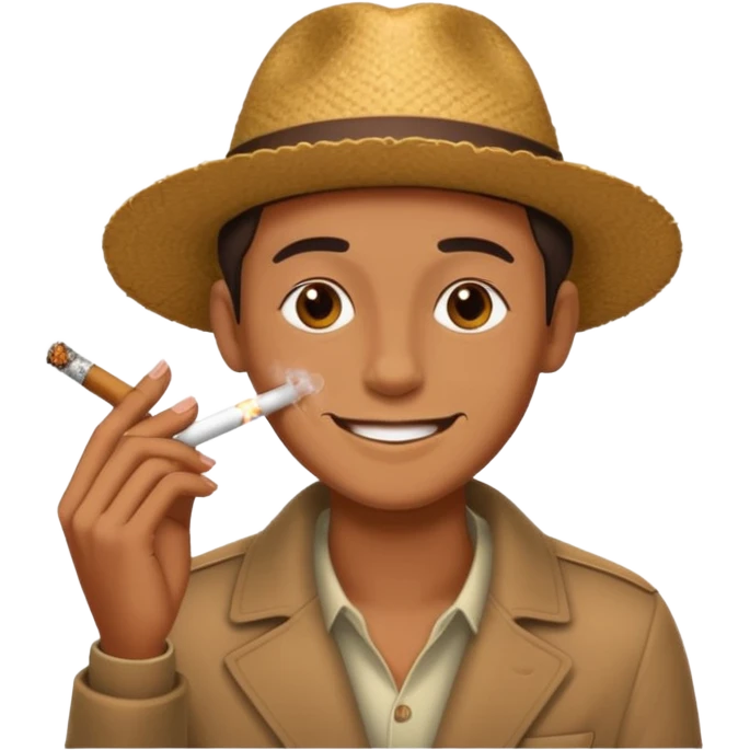 Face smoking a blunt  emoji