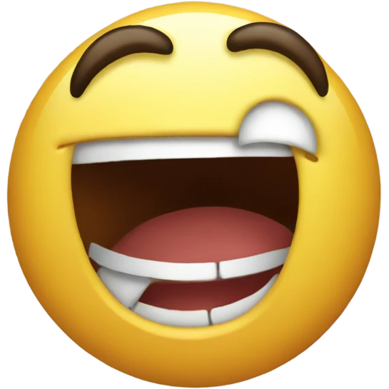 weird laughing emoji  emoji