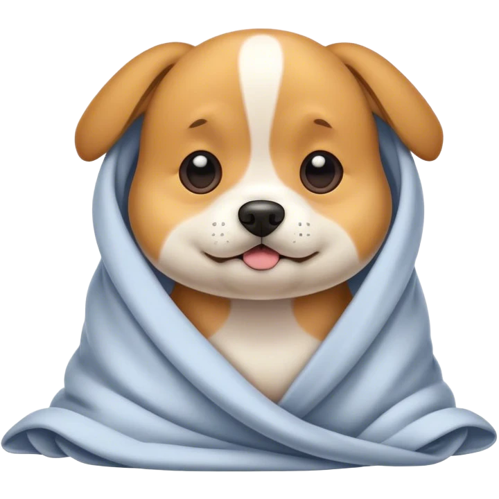 Собака под одеялом emoji