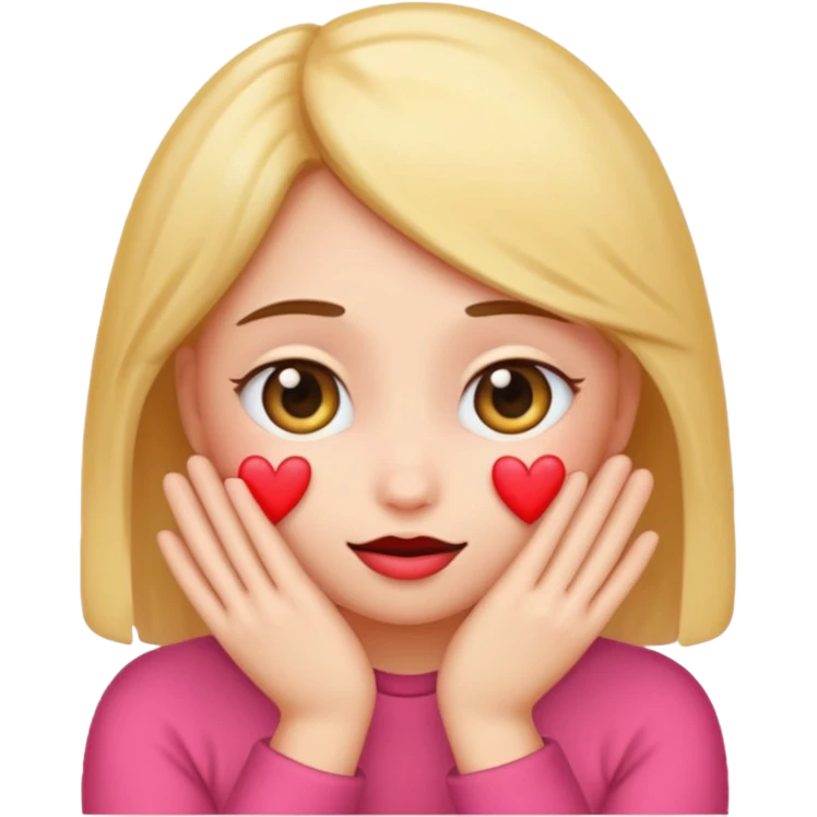A single emoji that's feeling shy. In love. But hiding behind her hands.  emoji